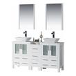 Blossom Bathroom Vanities, Double Sink Vanities, 50-70, Modern, White, Modern, 842708125001, 001 60S1 01 V M