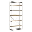 corner wall bookcase Casabianca BOOKCASE Shelves and Bookcases Oak,Black painted metal