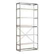 5 tier shelf Casabianca BOOKCASE Shelves and Bookcases Matte white,Chrome plated