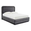 low queen bed frame with headboard Contemporary Design Furniture Beds Dark Grey
