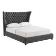 king bed frame with storage drawers Contemporary Design Furniture Grey