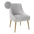 swivel leather lounge chair Contemporary Design Furniture Dining Chairs Light Grey