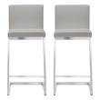 Contemporary Design Furniture Bar Chairs and Stools, Gray,Grey, Bar,Counter, Footrest, Grey, Stainless Steel, Stools, 806810350812, CDF-K3650
