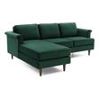 brown leather couch chaise Contemporary Design Furniture Sectionals Forest Green