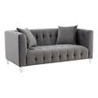 velvet white couch Contemporary Design Furniture Loveseats Grey