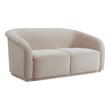 leather sleeper sofa with chaise Contemporary Design Furniture Loveseats Beige