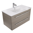 30 inch wide vanity Cutler Kitchen and Bath Grey, White Sink