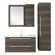 vanity and storage cabinet set Cutler Kitchen and Bath Bathroom Vanities Dark, White Sink