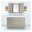 modern white oak bathroom vanity Cutler Kitchen and Bath Grey,