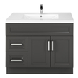 90 inch double sink bathroom vanity top Cutler Kitchen and Bath Grey,