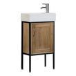 60 inch grey vanity single sink Design Element Bathroom Vanity Walnut Rustic