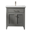 Bathroom Vanities Design Element Cameron Wood Gray Gray S09-30-GY 613003160697 Bathroom Vanity Single Sink Vanities Under 30 Transitional Gray With Top and Sink 25 