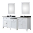 Bathroom Vanities Direct Vanity Shutter Style Black Granite nominal 3/4" White 2S12-WBK-MU1 854467000000 70-90 white Makeup Dressing Table With Top and Sink 25 