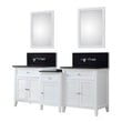 Bathroom Vanities Direct Vanity Shutter Style Black Granite nominal 3/4" White 2S12-WBK-WM-MU1 854467000000 70-90 white Makeup Dressing Table With Top and Sink 25 