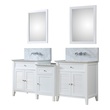 Bathroom Vanities Direct Vanity Shutter Style Carrara White Marble nomial 3/ White 2S12-WWC-WM-MU1 854467000000 70-90 white Makeup Dressing Table With Top and Sink 25 