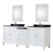 Bathroom Vanities Direct Vanity Classic Black Granite nominal 3/4" White 2S9-WBK-MU1 854467000000 70-90 white Makeup Dressing Table With Top and Sink 25 