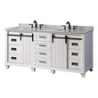 Bathroom Vanities Direct Vanity Carrara White Marble nomial 3/ White 71BD17-WWC-MU 850006000000 Double Sink Vanities 70-90 white Makeup Dressing Table With Top and Sink 25 