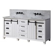 Bathroom Vanities Direct Vanity Carrara White Marble nomial 3/ White 72BD17-WWC-WM-MU 850006000000 Double Sink Vanities 70-90 white Makeup Dressing Table With Top and Sink 25 