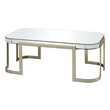 marble top coffee table set ELK Home Coffee Table Coffee Tables Champagne, Clear Mirror Transitional