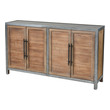 white storage cupboard with doors ELK Home Cabinet / Credenza Chests and Cabinets Drifted Oak, Aged Iron Transitional