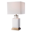 gold office lamp ELK Home Table Lamp Table Lamps Gloss White, Gold Transitional