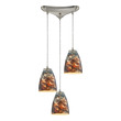 wrought iron pendant lights kitchen ELK Lighting Mini Pendant Pendant Lighting Satin Nickel Transitional