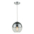 3 bulb pendant ceiling light ELK Lighting Mini Pendant Polished Chrome Modern / Contemporary