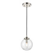 hanging led pendant lights ELK Lighting Mini Pendant Matte Black, Polished Nickel Modern / Contemporary
