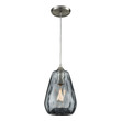 black lantern pendant light kitchen island ELK Lighting Mini Pendant Satin Nickel Modern / Contemporary