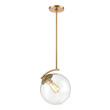 open kitchen hanging lights ELK Lighting Mini Pendant Satin Brass Modern / Contemporary