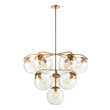 crystal light chandelier crystorama ELK Lighting Chandelier Satin Brass Modern / Contemporary
