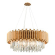 chandelier with real crystals ELK Lighting Chandelier Matte Gold Modern / Contemporary
