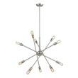beaded chandelier pendant light ELK Lighting Chandelier Satin Nickel Modern / Contemporary