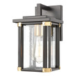 large glass light fixtures ELK Lighting Sconce Matte Black, Brushed Brass Transitional