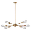 gold light chandelier ELK Lighting Chandelier Matte Gold Modern / Contemporary