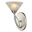 white outdoor wall lights ELK Lighting Sconce Wall Sconces Satin Nickel Transitional