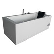 jetted tub with lights Eago Whirlpool Tub White Modern
