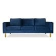 white contemporary sofa Edloe Finch 3 Seater Sofa Sofas and Loveseat Fabric color: Dark blue velvet Contemporary