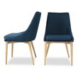 modern restaurant tables and chairs Edloe Finch Dining Chair Dining Room Chairs Fabric color: Blue Contemporary