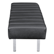 leather bench with arms Fine Mod Imports bench Ottomans and Benches Black Contemporary/Modern