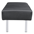 leather bench with arms Fine Mod Imports bench Ottomans and Benches Black Contemporary/Modern