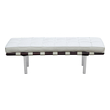 bench benches Fine Mod Imports bench Ottomans and Benches White Contemporary/Modern