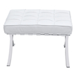 fabric foot stool Fine Mod Imports ottoman Ottomans and Benches White Contemporary/Modern