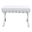 fabric foot stool Fine Mod Imports ottoman Ottomans and Benches White Contemporary/Modern