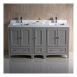 60 vanity without top Fresca Gray