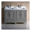 bathroom vanity with sink 60 inch Fresca Gray