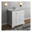 double sink vanity with top Fresca Matte White