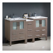 40 inch vanity cabinet Fresca Gray Oak Modern