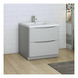 oak bathroom furniture sets Fresca Glossy Gray