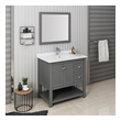 rustic modern bathroom vanity Fresca Gray Wood Veneer